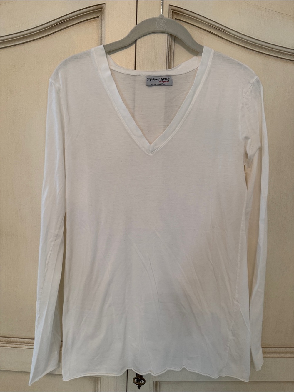 Michael Stars off white V-Neck Long Sleeve Top